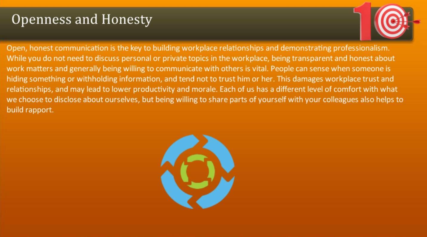 Openness and Honesty - FreshSkills