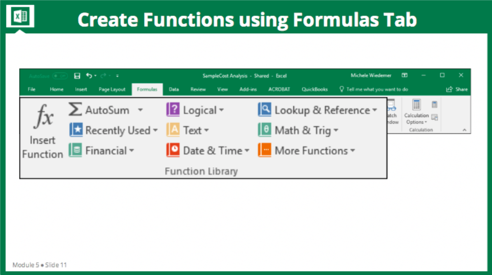 Create Functions using Formulas Tab - FreshSkills