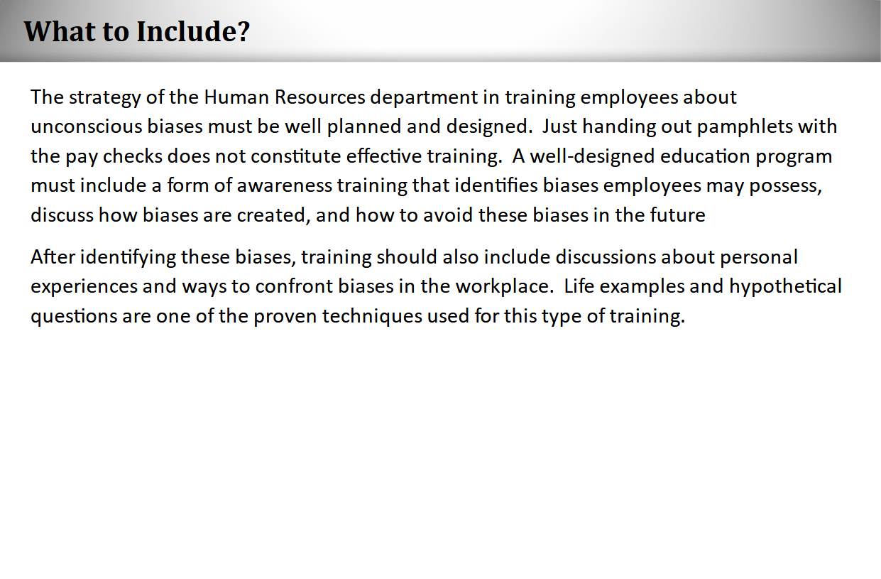 What to Include - FreshSkills